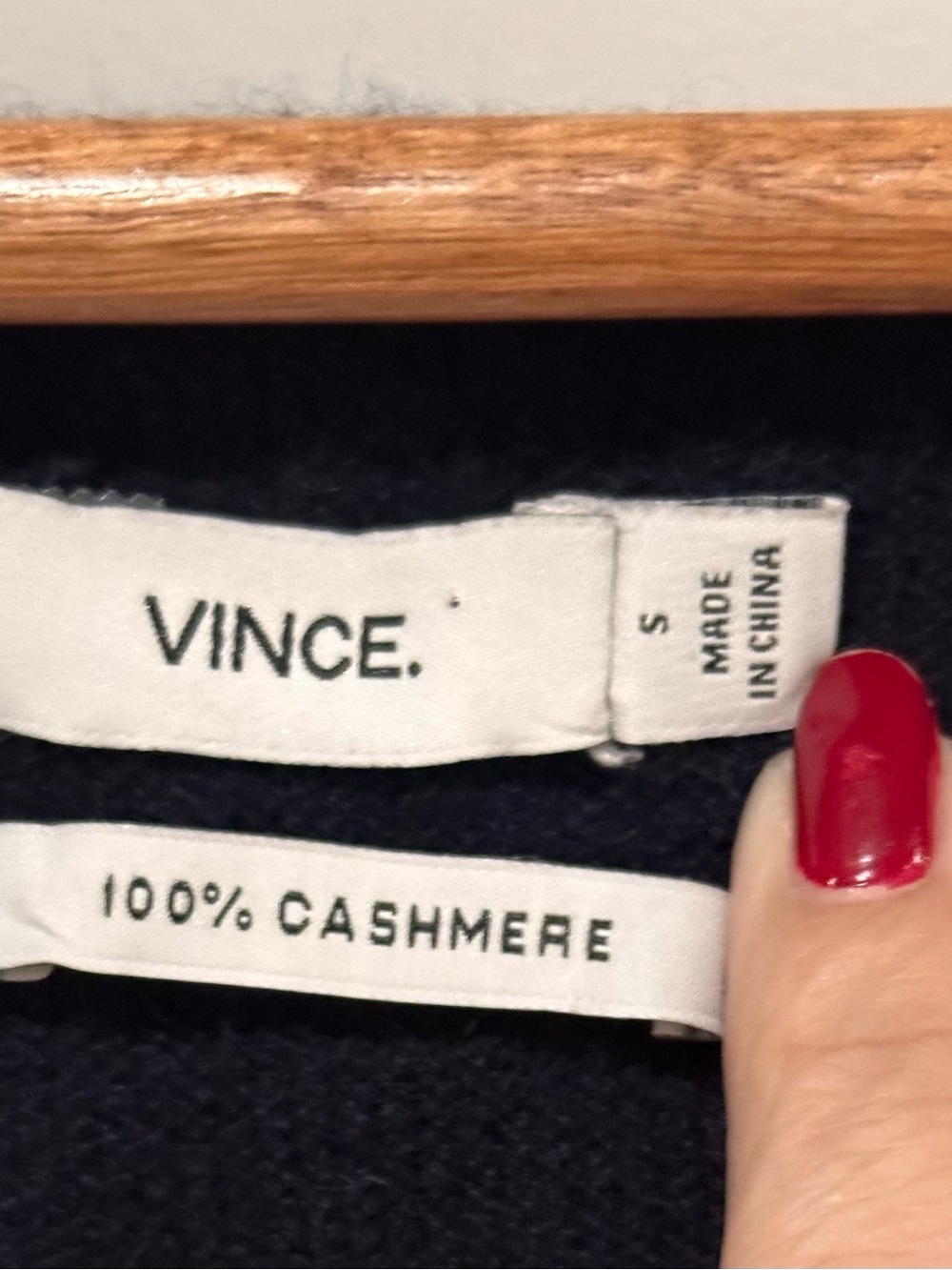 Vince 100% Cashmere Navy Dolman Sleeve Sweater Women’s Small S Luxury Knit Top - Picture 3 of 5